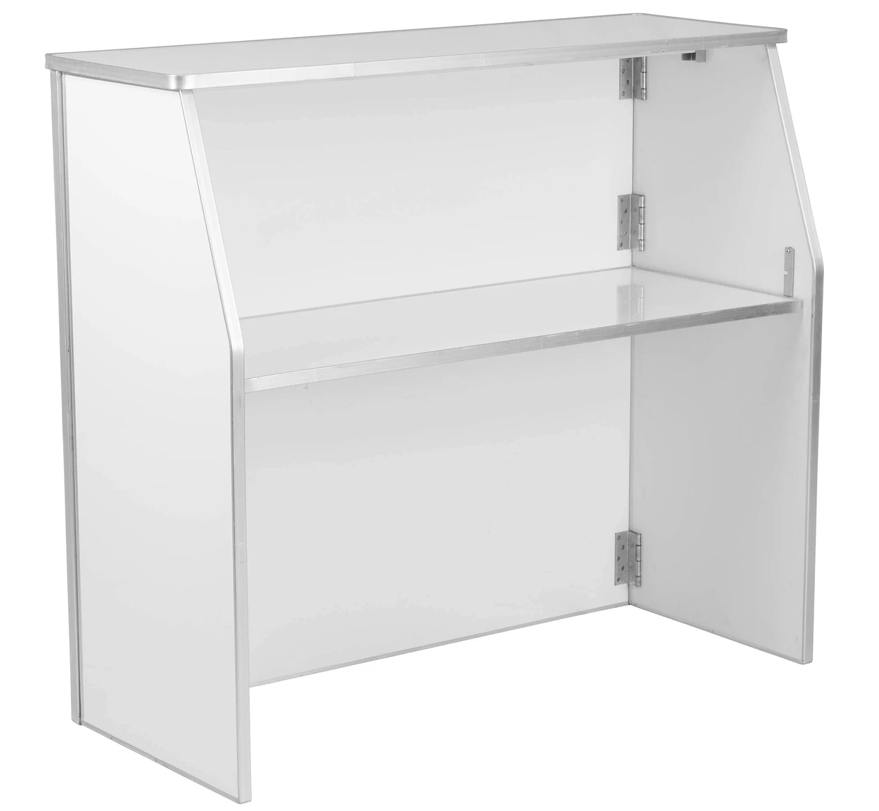White Fold Out Portable Bar
